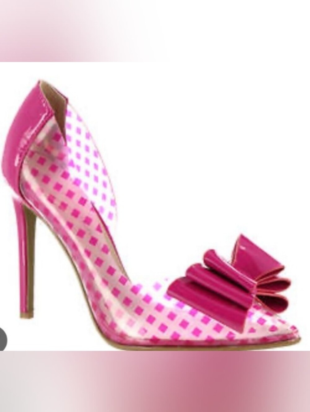 Like New! Retro Barbie Pink Stellito Heels W/ Bow Accent Women's